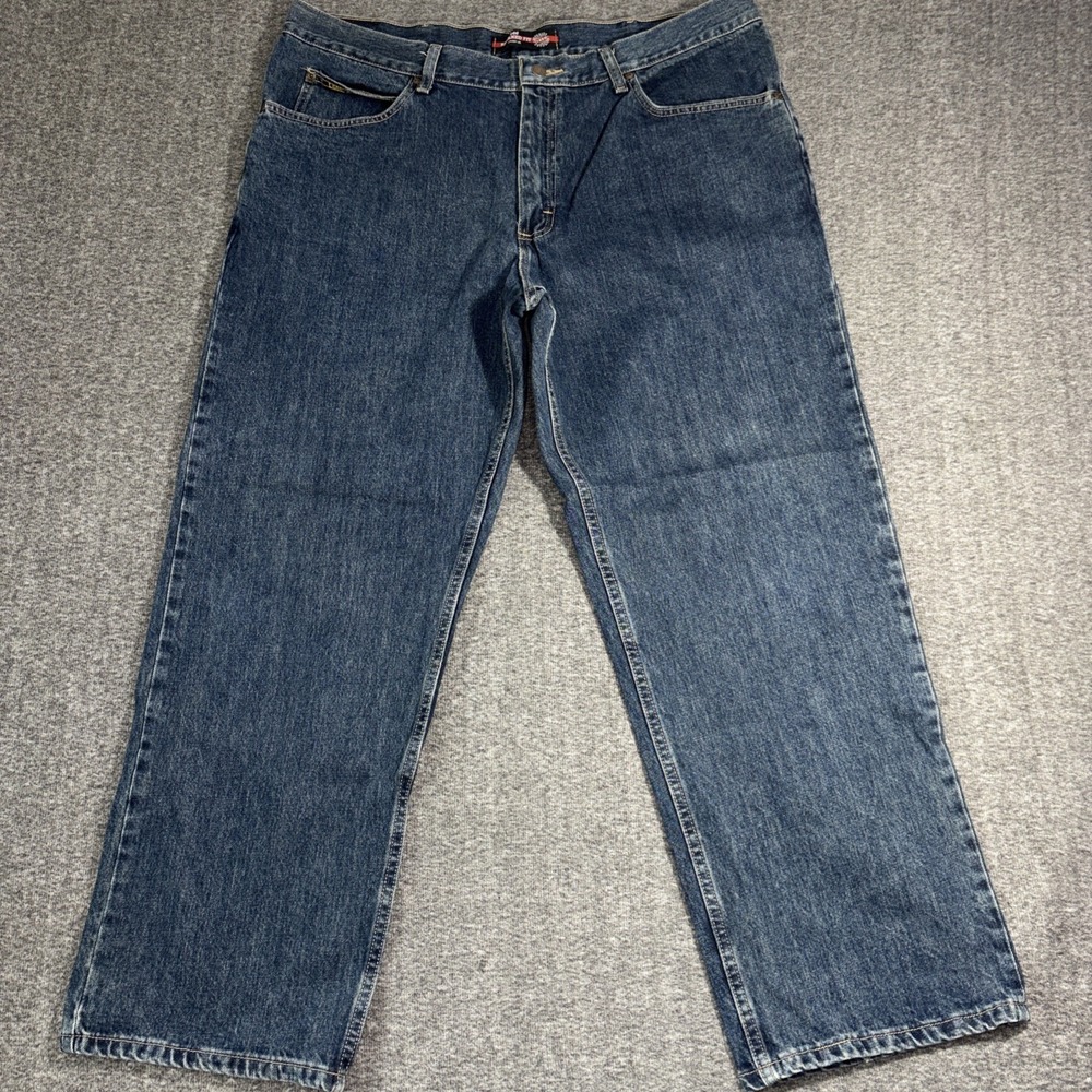 Lee Mens Relaxed Fit Straight Leg Size 42x30 Demin Jeans Blue
